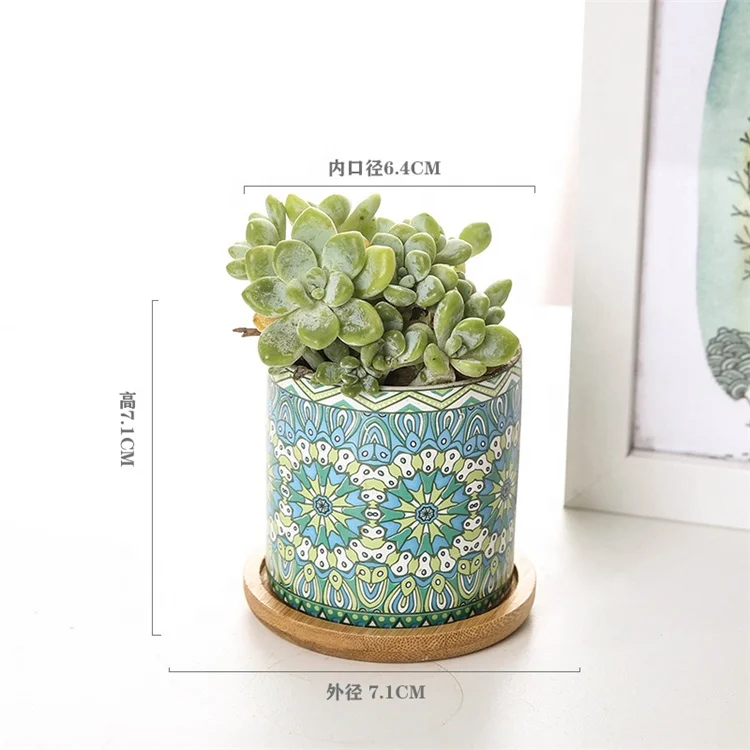 Bonsai Sublimation Ceramic Pottery Flower Pots Wholesale Ceramic Flowerpot