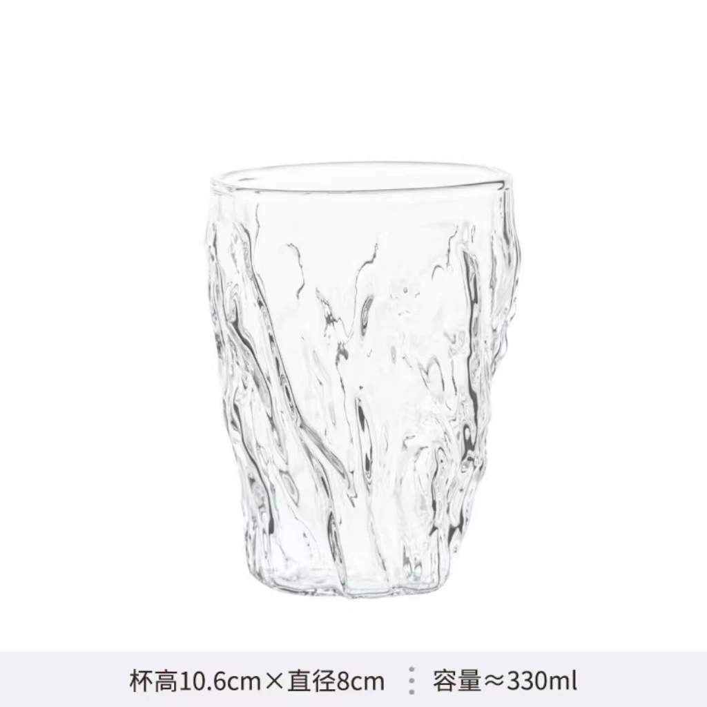 High borosilicate glass water cup with lids and straws,large belly cup, milk cup, heat-resistant glass colored handle cup