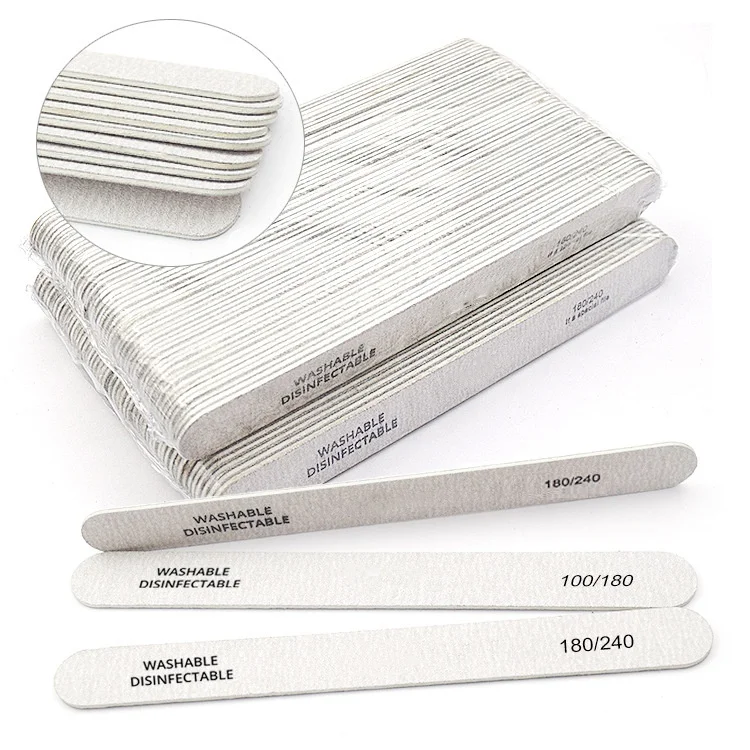 Professional Disposable Wooden Nail Files Double Sided Durable Emery Boards Mini Nail File Private Label Natural Nails Art Tools