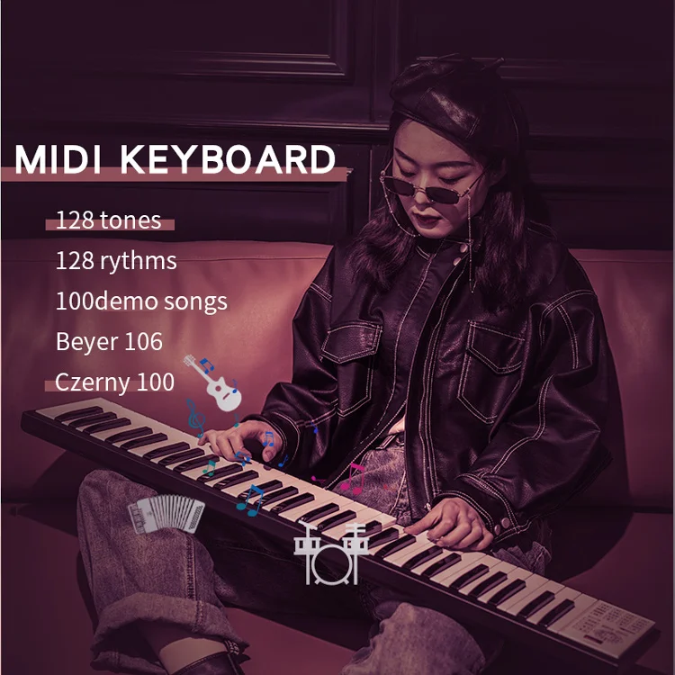 
Piano digital keyboard 49 keys music keyboards wireless midi keyboard used with speaker 