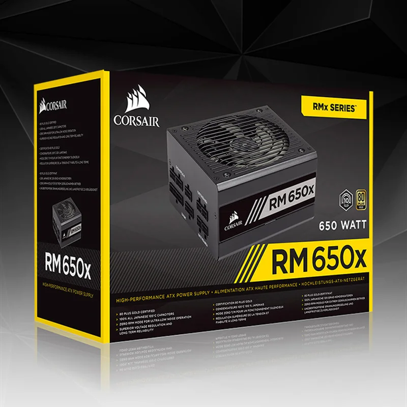Продажи RM650X 20 + 4pin БП 650W 80PLUS золотая медаль полный модуль электропитания компьютера
