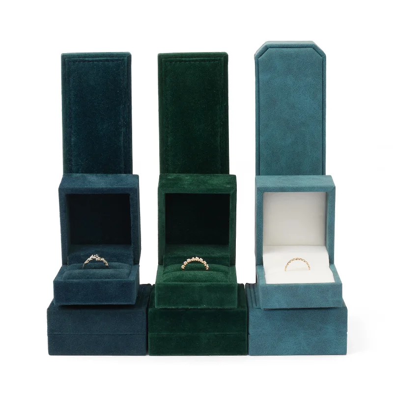 2022 горячая Распродажа упаковочный Органайзер из искусственной кожи бархатная Подарочная коробка для ювелирных изделий обручальных колец