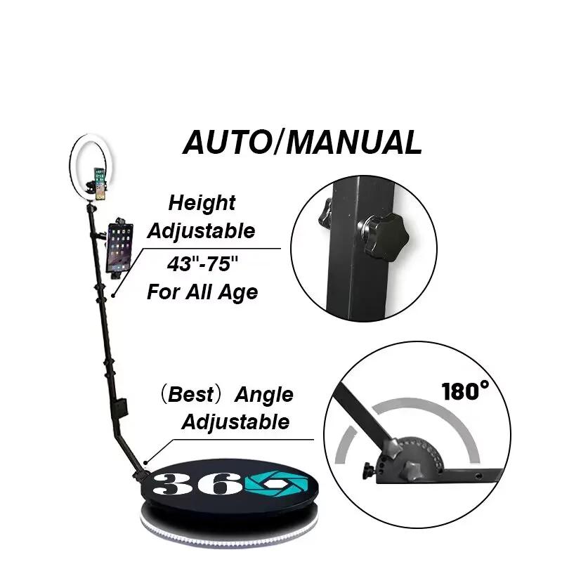 360 photo booth controller replacement high degree rotating spinner  with base lights large spin camera  spinner with free logo
