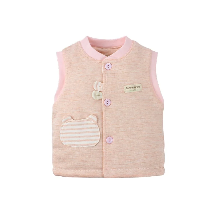 
2021 hot selling pink baby girl winter warm vest kids clothing 