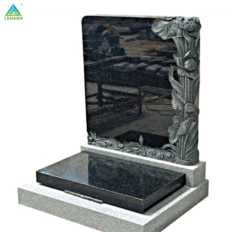 China Factory Polished Smooth Granite Weeping Outdoor Tombstone Block Stylish Industrial Design for Sale