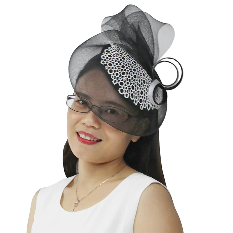 Модные дизайнерские аксессуары для волос, шляпы Вуалетка