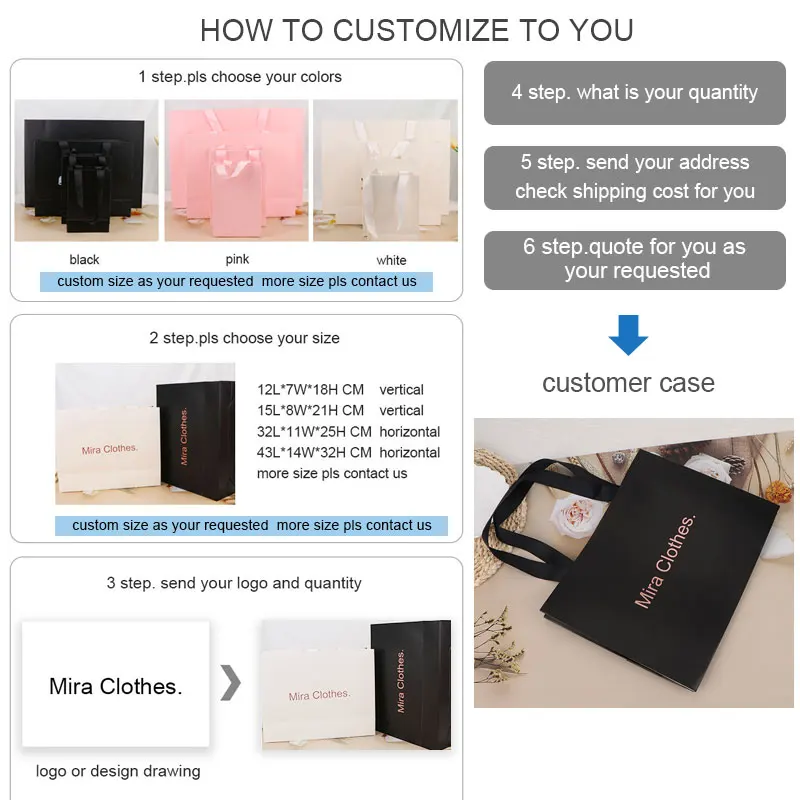 luxury matte black paper gift bags ribbon handle paper shopping boutique packing bag with custom print your logo