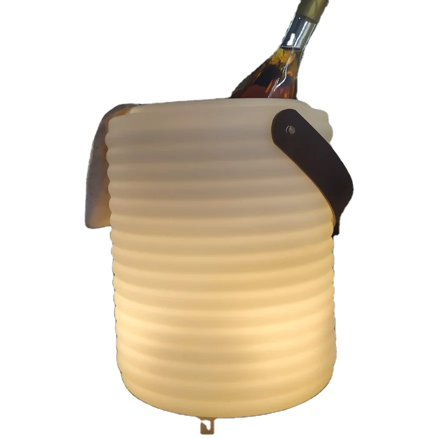 Novelty Creative Smart Portable Wireless Romantic Ice Bucket Music Light Speaker For Bar KTV Karaoke Party Holiday Entertainment