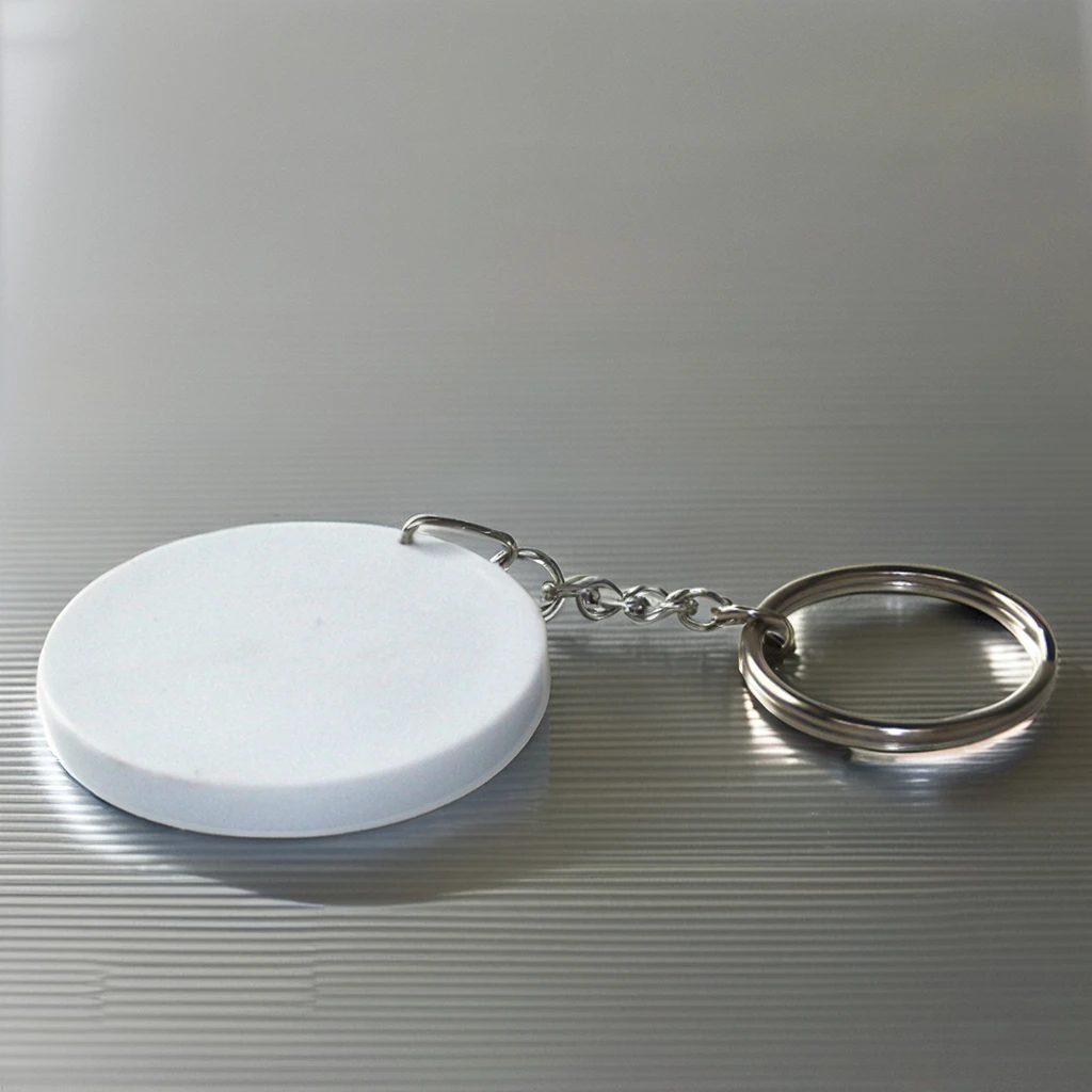 Diy Digital Photo Keychain PBT Plastic Double Sided Blank Keychains Zinc Alloy Metal Sublimation Keychain