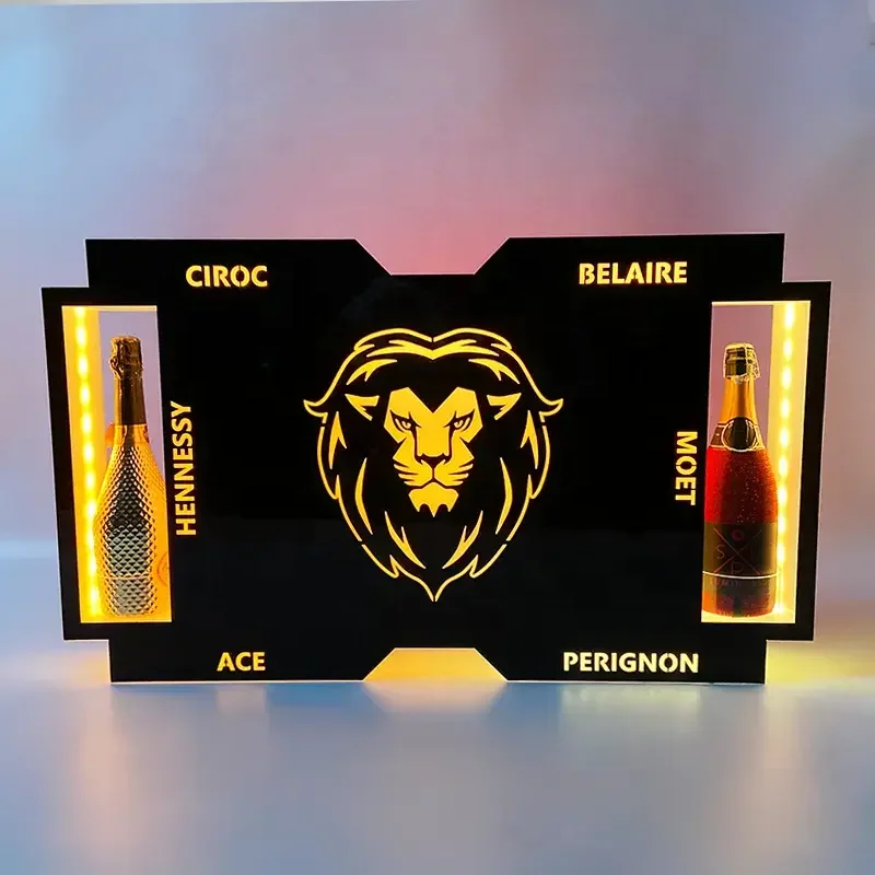 App Controlled LED screen VIP wine Display Led Letter Message Board Bottle Presenter DIY Message Billboard Sign Bottle Carrier