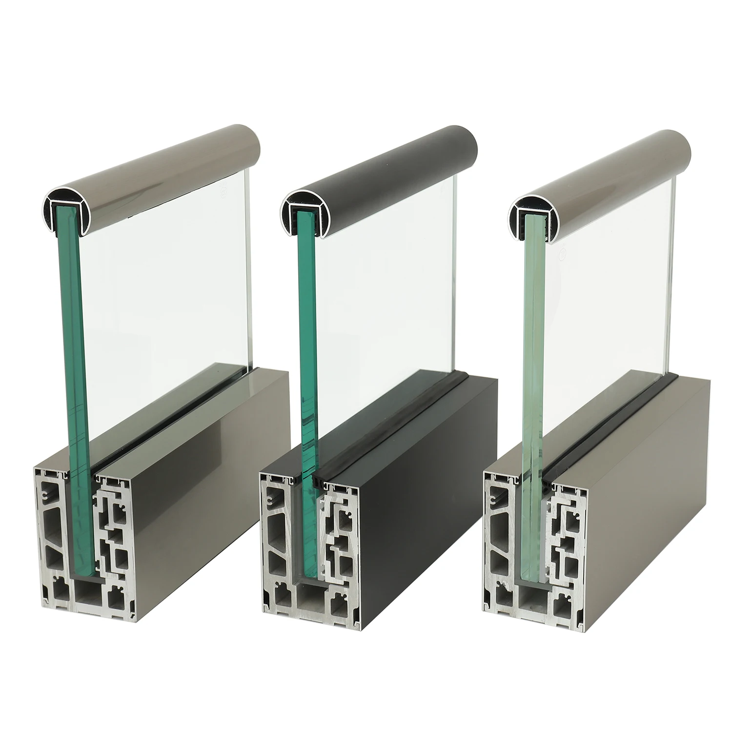 Full Glass Balcony Design Aluminum U Channel Frameless Glass Railing For Balcony