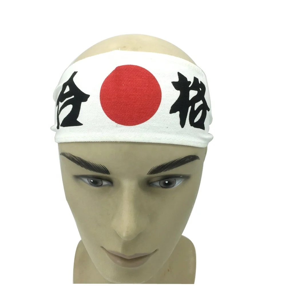 New  Customized high Quality Cotton printed Japan hachimaki tradition Headband