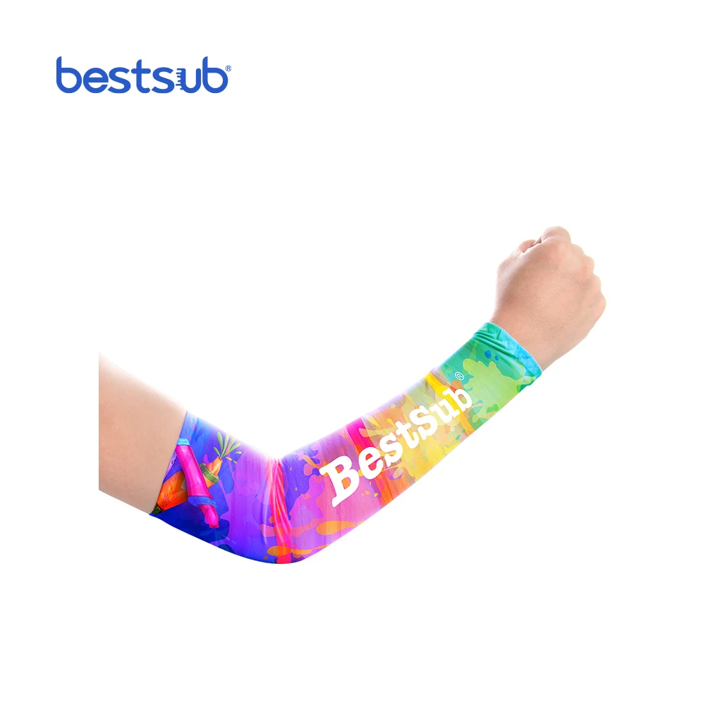 Мужской спортивный рукав для рук BestSub sublimation (ледяной шелк 12*43 см)