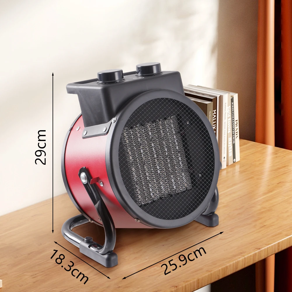 WINNING STAR ST-4085 Mini Free Standing Portable 2400W Hot Air Blower Electric PTC Space Round Fan Heater Element With Handle