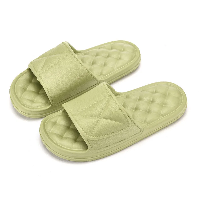 Trendy Latest Men Ladies Eva Rain Slippers Manufacturer Women Anti Slip Quick Drying Pillow Slides Bathroom Casual Slippers