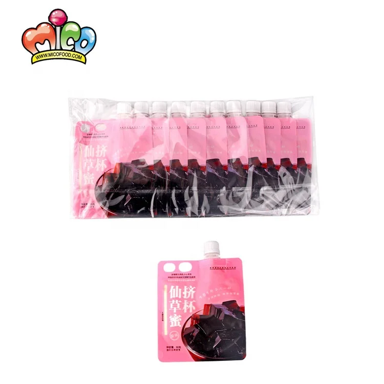 2020 New Chinese Food Hand Shake Honey Herbal Jelly Candy In Bag