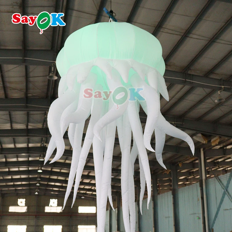 Sea Event Party Decoration Inflatable Jellyfish Inflable Hanging LED Lighting Inflatable Model