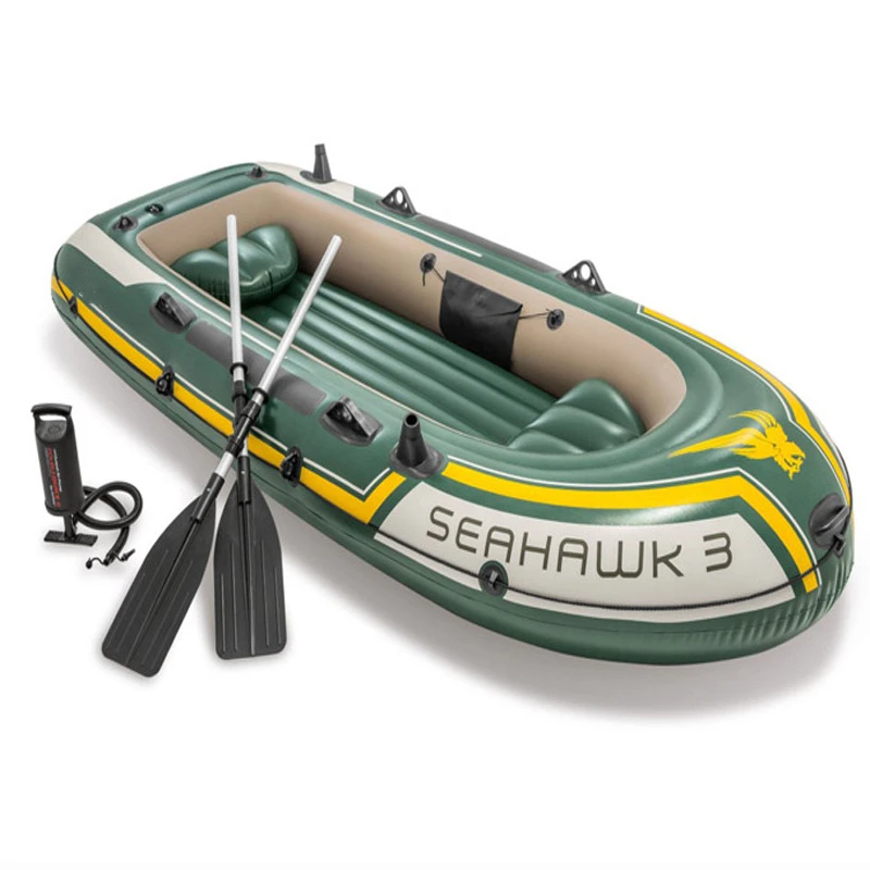 High quality wholesale thickened 3 person inflatable fishing boat canoe kayak 295*137*43cm thickened inflatable fishing boat