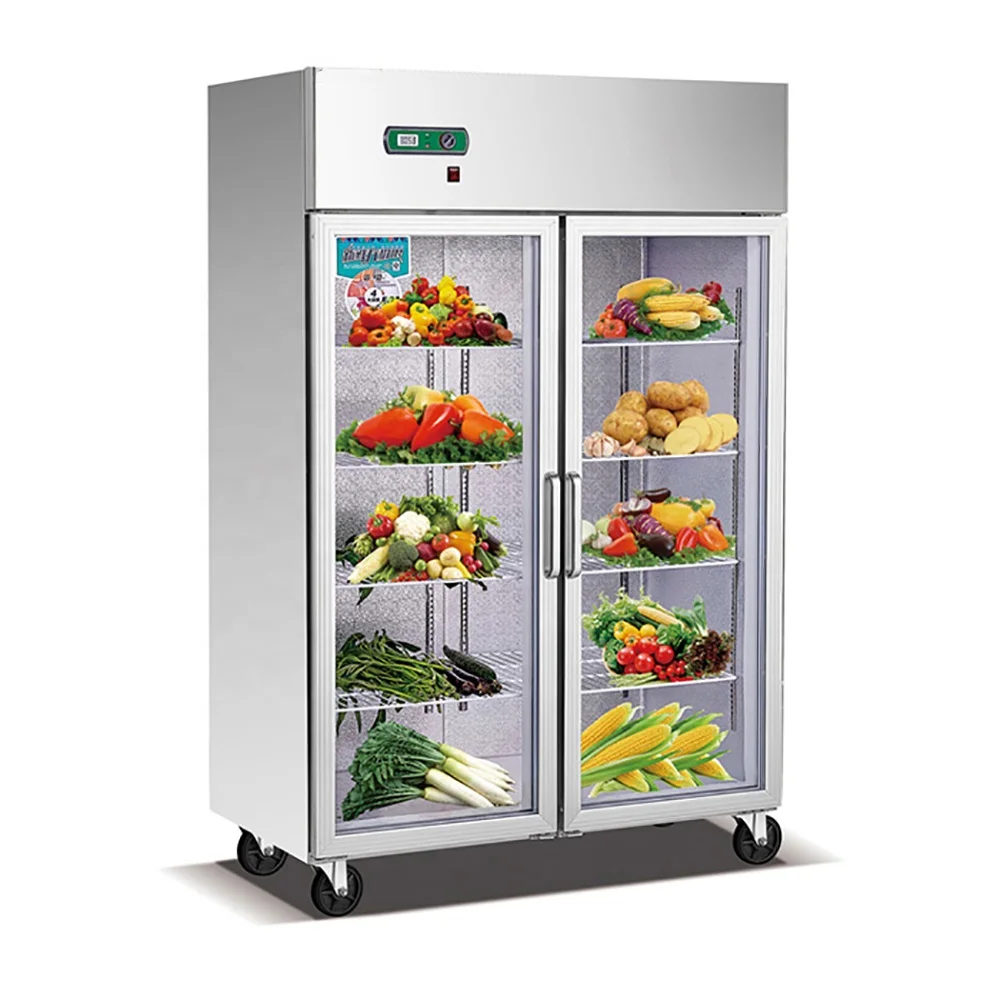 Low Price Restaurant Upright Stainless Steel 6 Door Commercial Refrigerator