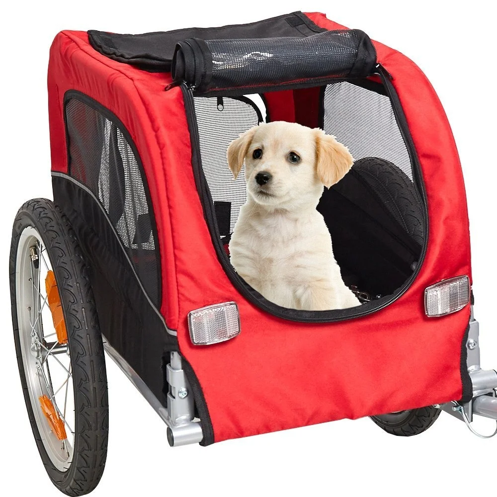 
Heavy Duty Foldable Utility Pet Stroller Dog Carriers Bicycle Trailer for Bike 