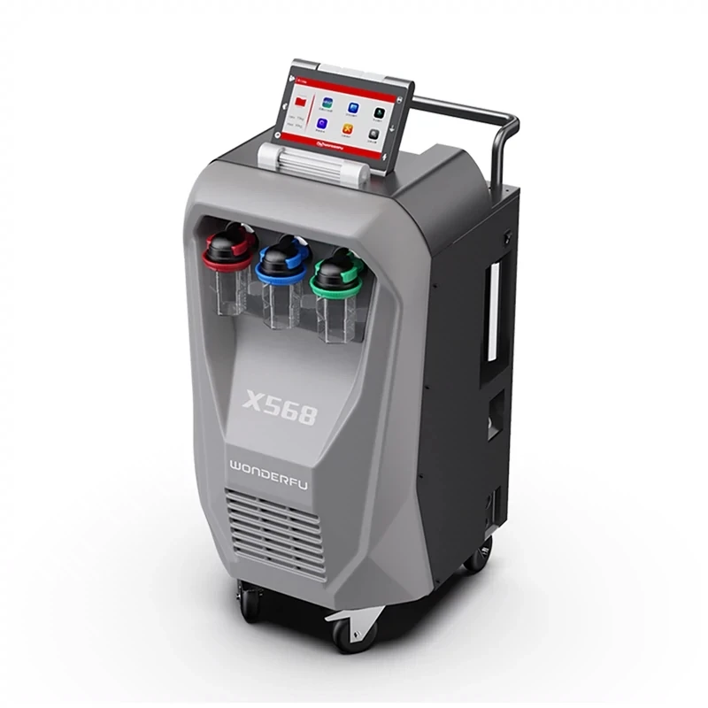 Car Air Condition Fully Automatic Refrigerant Recycling Filling Cleaning Machine 10 Inch Screen X568 Freon Auto Equipment