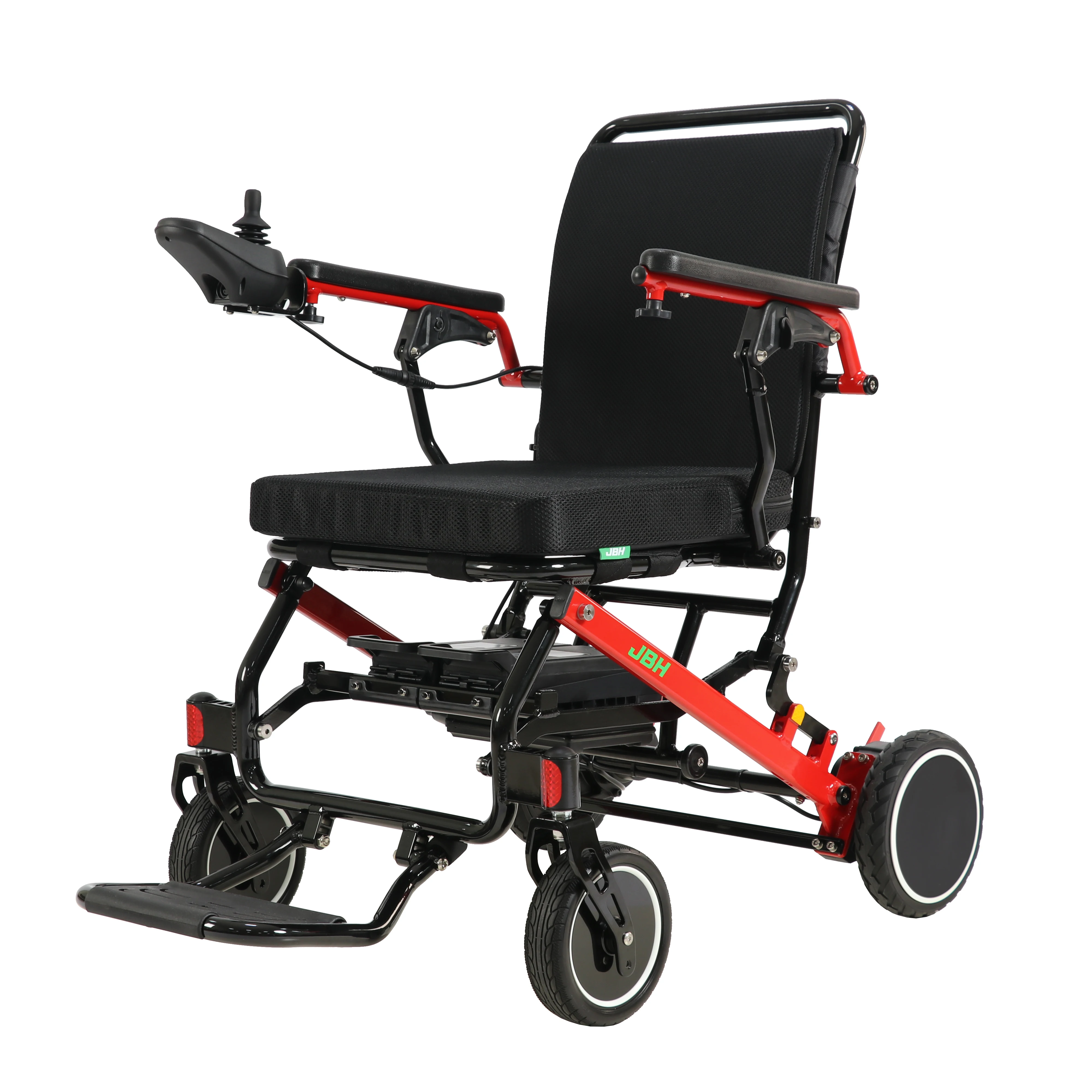 JBH D37 Electric Hospital Handicapped wheel chair Outdoor travel  aluminum alloy wheelchair  for Disabled