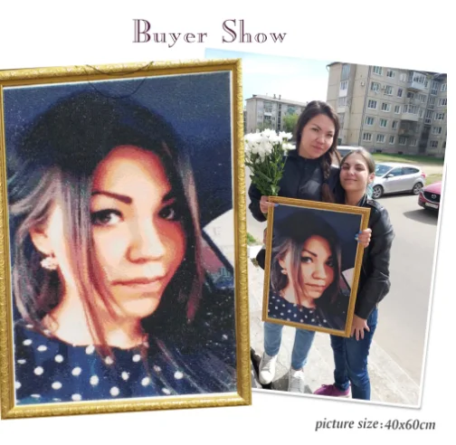 HUACAN Photo Custom Diamond Painting Full Square Picture of Rhinestone DIY Diamond Mosaic Diamond Sale