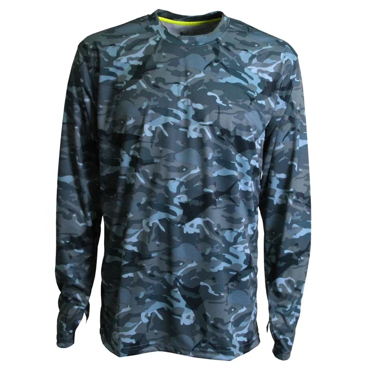 Hot Sale Sun Protection Shirt Customized Camo UPF50+ Unisex Fishing Shit with Thumb Hole