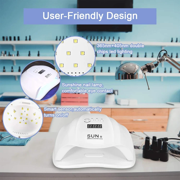 Смарт-часы изготовленные в Шэньчжэне с 54 Вт солнечные X УФ лампа для ногтей машина Сушилка Гель-лак сушки со смарт-датчик