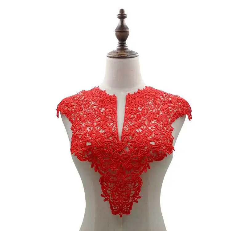 100% Cotton Embroidery Crochet Lace Neck Collar For Garment wholesale L02