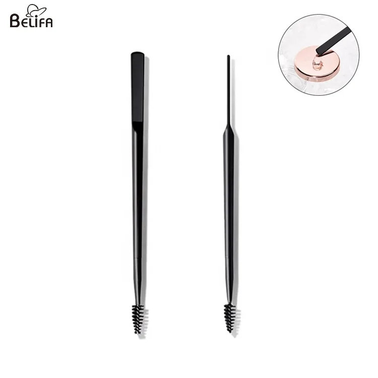 customized  dual ended Spatula eyebrow brow soap styling mascara brush mini brow wax lift applicator brow gel freeze applicator