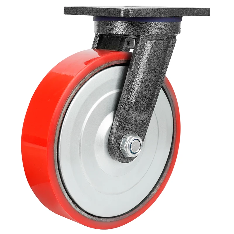 Super Heavy Duty Iron Core Polyurethane Swivel Wheel Industrial Casters
