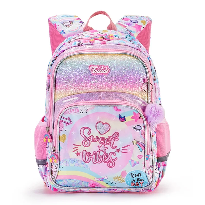 EVA Радуга принцесса розовая Начальная детская школьная сумка рюкзак для девочек