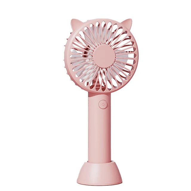 Children Outdoor Mini Handheld Small Pocket Cat Handy Charger USB Rechargeable Fan With Lithium Battery