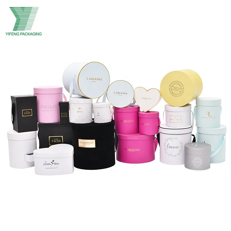 Round paper chocolate hat boxes wholesale large decorative storage cardboard boxes with lid