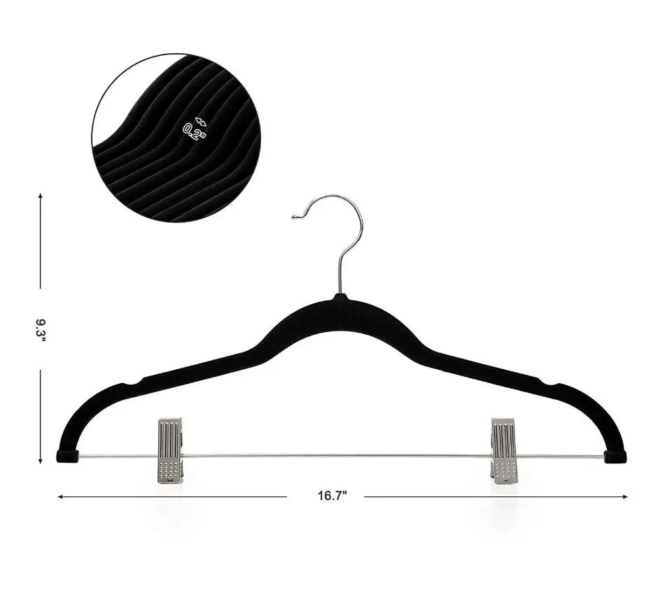 Pants Hangers with Clips Ultra Thin Non Slip Skirt Hangers Space Skirt hangersg Clothes Hangers for Skirts, Pant, Jeans