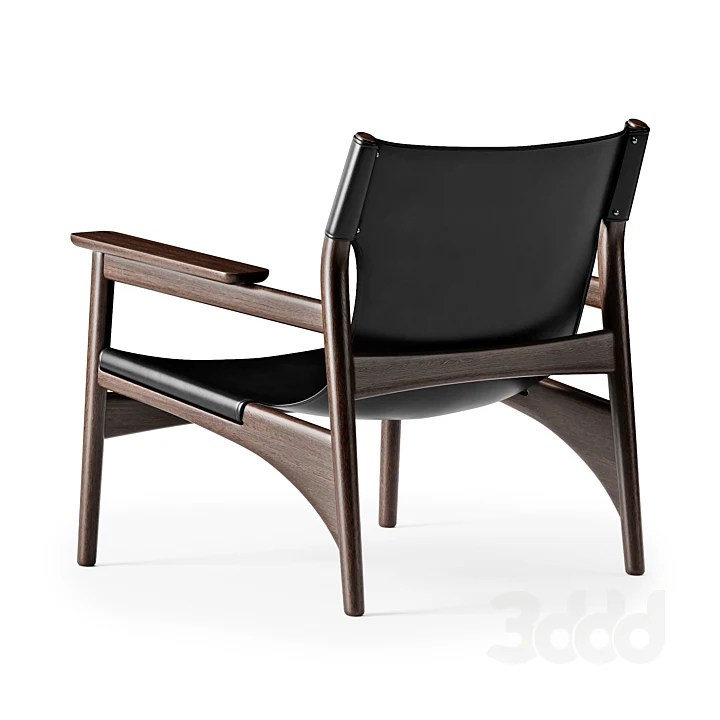 designer chair Danish casual single chair Simple modern small flat solid wood canvas chair