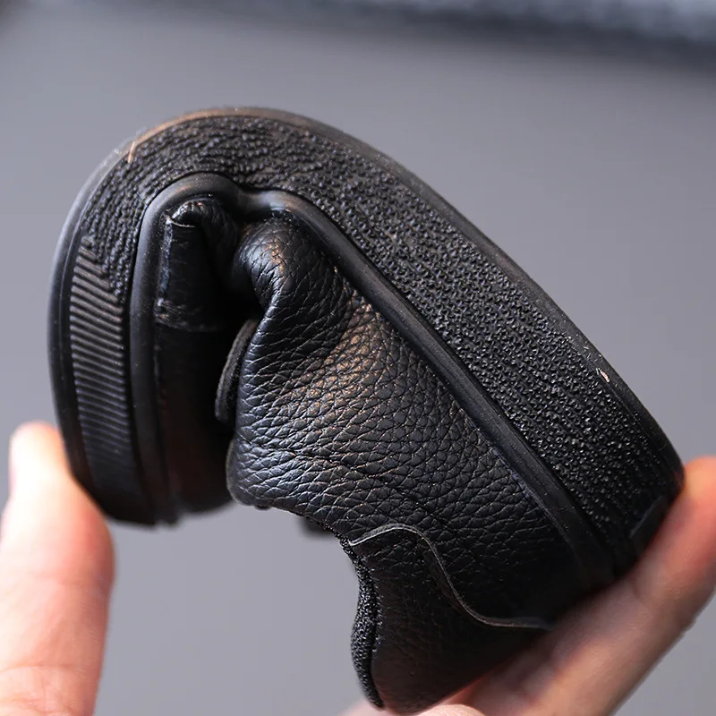 Soft Sole Casual Solid Color Kids School Shoes Children Shoes Boys And Girls Black Shoes For School Kids