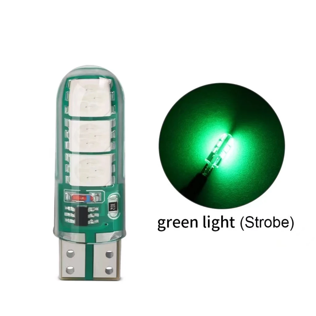Светодиодный силиконовый стробоскоп t10 6smd 5050 carcob аксессуары для автомобильного