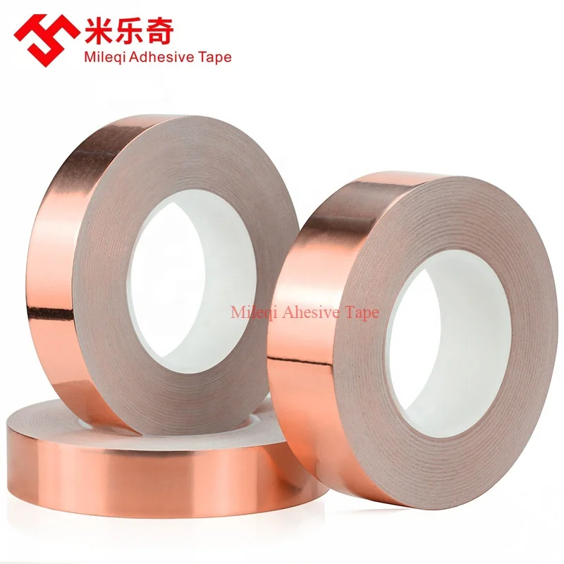 
Mileqi 0.1mm thick 1182 conductive copper foil tape with conductive adhesive for soldering jewelry, transformers 