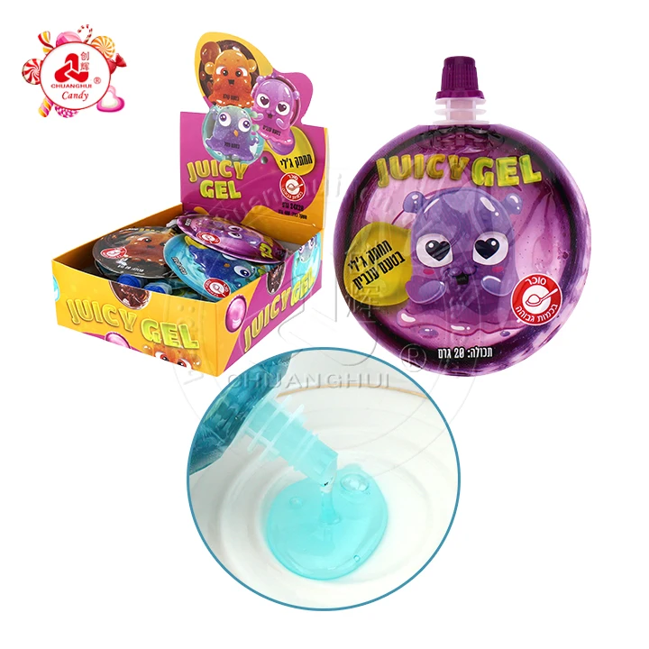 Kosher Round Spirit Shape Super Sour Squeeze Juice Gel Jam Liquid Candy