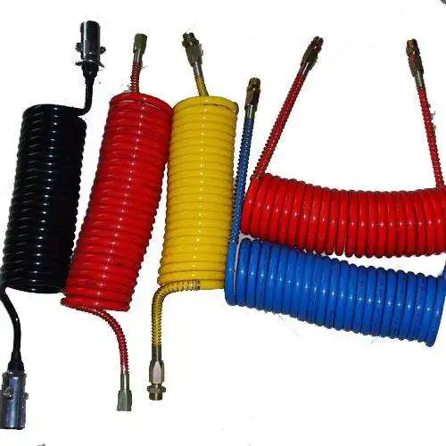 
Flexible Pneumatic TPU Air Brake Pipe Coil Hose With Quick Coupler For Truck And Industrial Use 