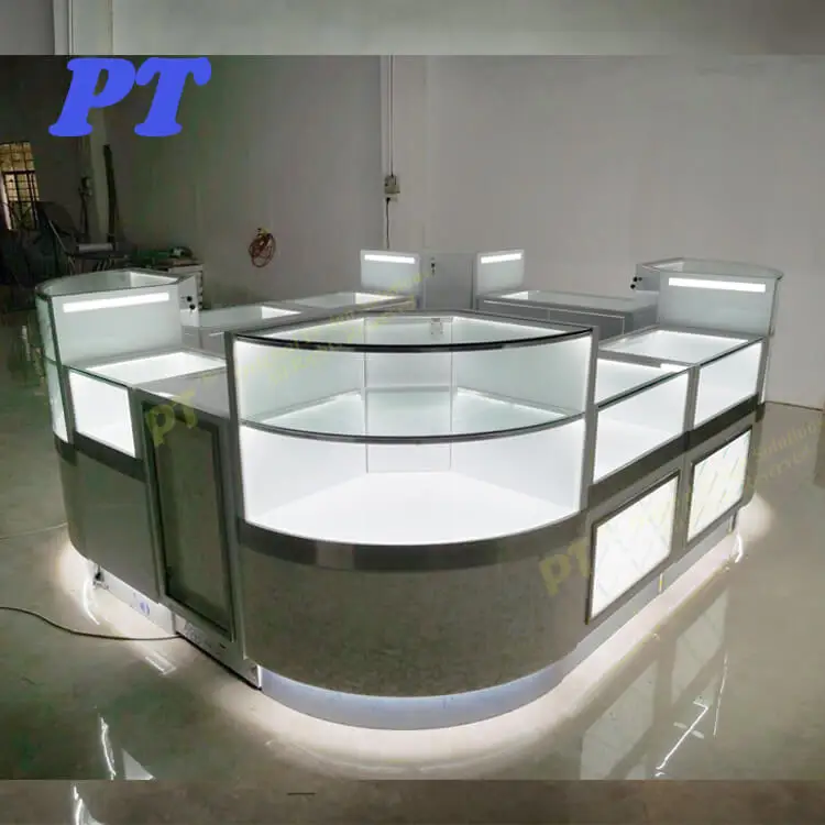 Hot Sale Fashionable Jewellery Shop Jewelry Kiosk Showcase With Jewelry Showcases Display Cases