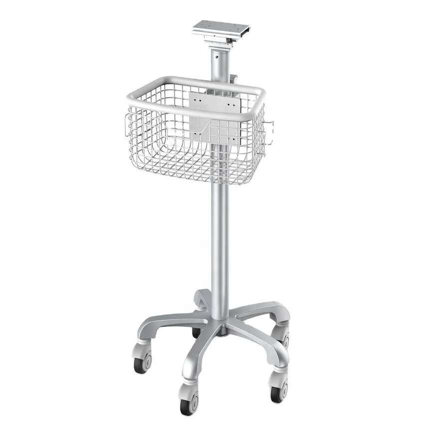Good Quality Monitor Stand Stainless Steel Medical Instrument Patient Monitor Trolley For Hospital