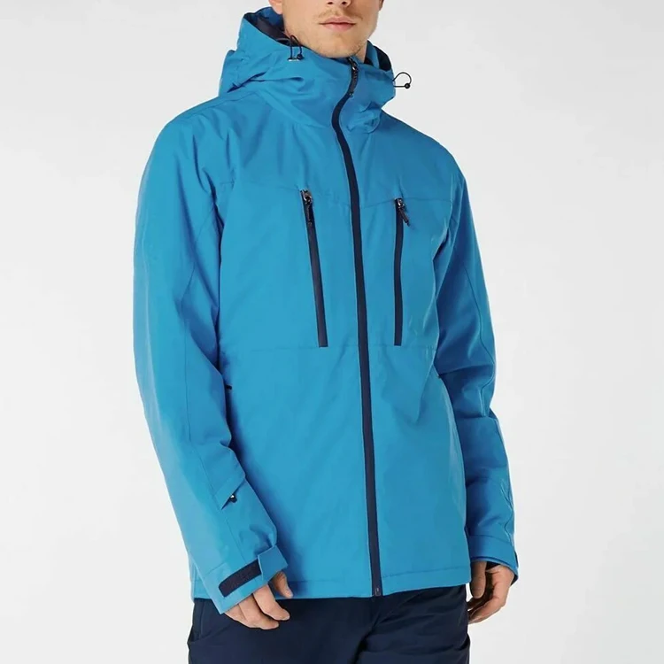 Custom Winter Nylon Skiing Hiking Windbreaker Jacket Waterproof Softshell Mens Snow Jackets