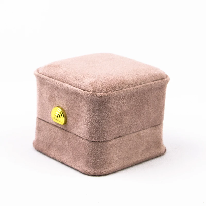 Customized Suede Velvet Jewelry Box  Ring Earring Bracelet Necklace Box Jewelry Packaging Box with Logo