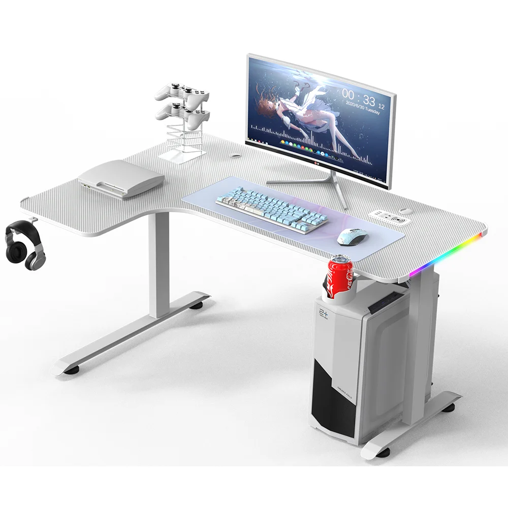 Beisijie новая модель дешевый игровой L-образный RGB современный компьютерный стол