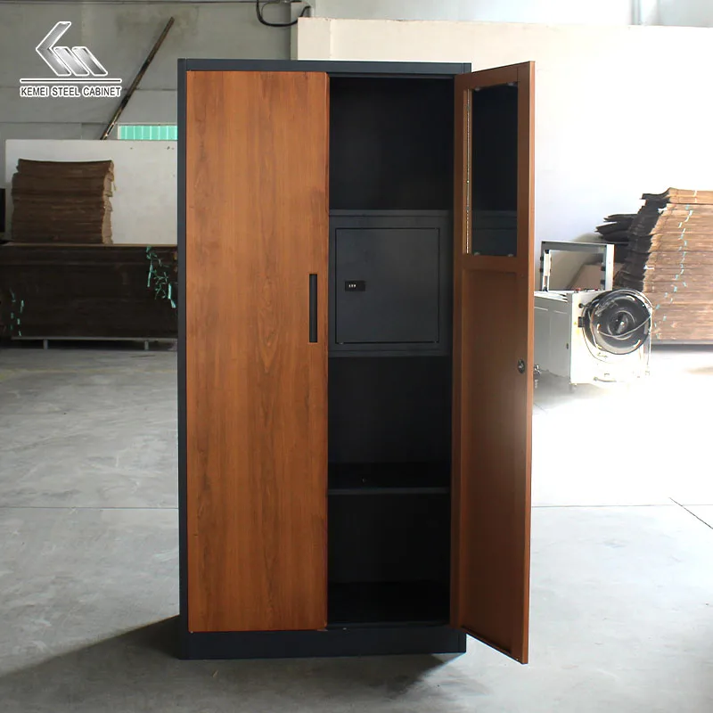 Hot Sale Metal Office Furniture Kd Structure Clothes Cabinet With Padlock 2 Door Locker