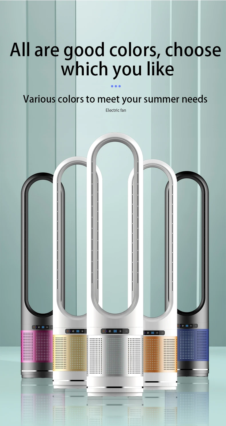 2 In 1 Air Function Air Purifier Cooler Fan Wholesale Leafles Fan No Blades Supplier Floor Stand Bladeless Fan
