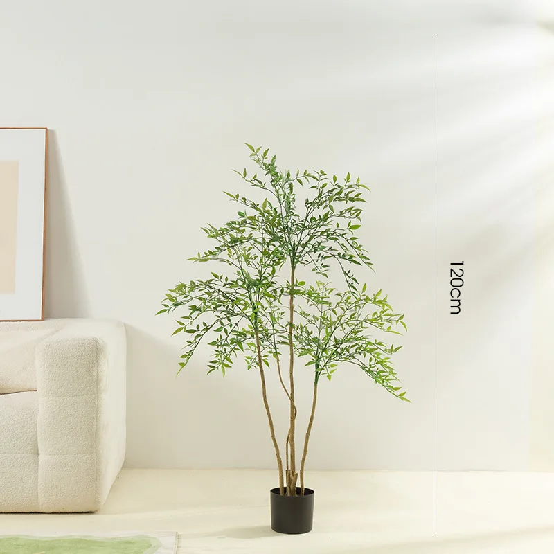 Simulation Green Plant Pot Large Nantian Bamboo Decoration artificial Tree Living Room Floor Decoration Pieces